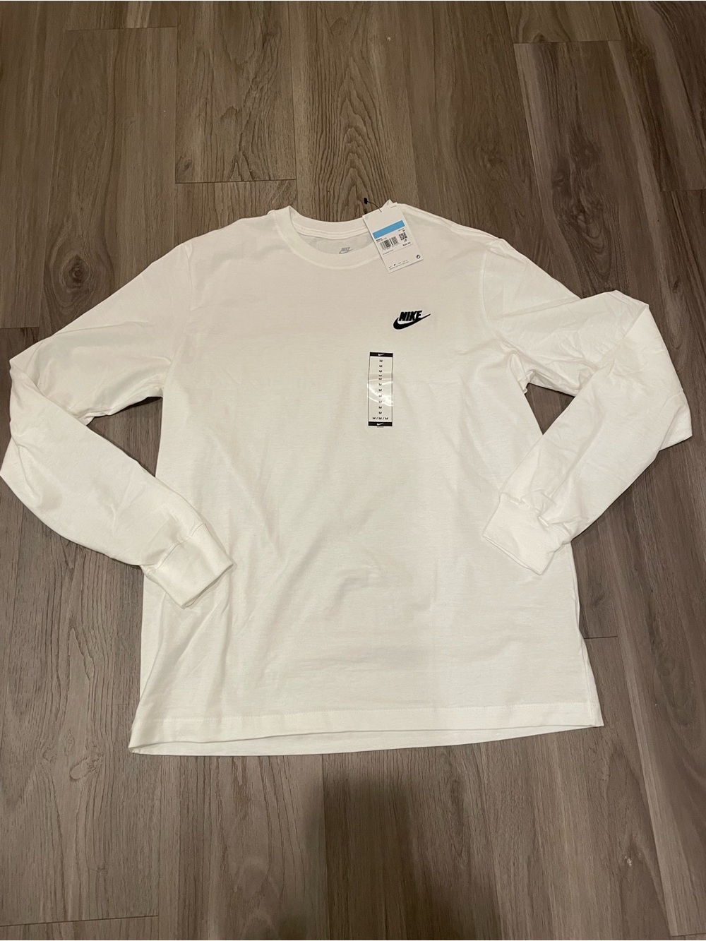 New Nike Long Sleeve Shirt — White — Size M
